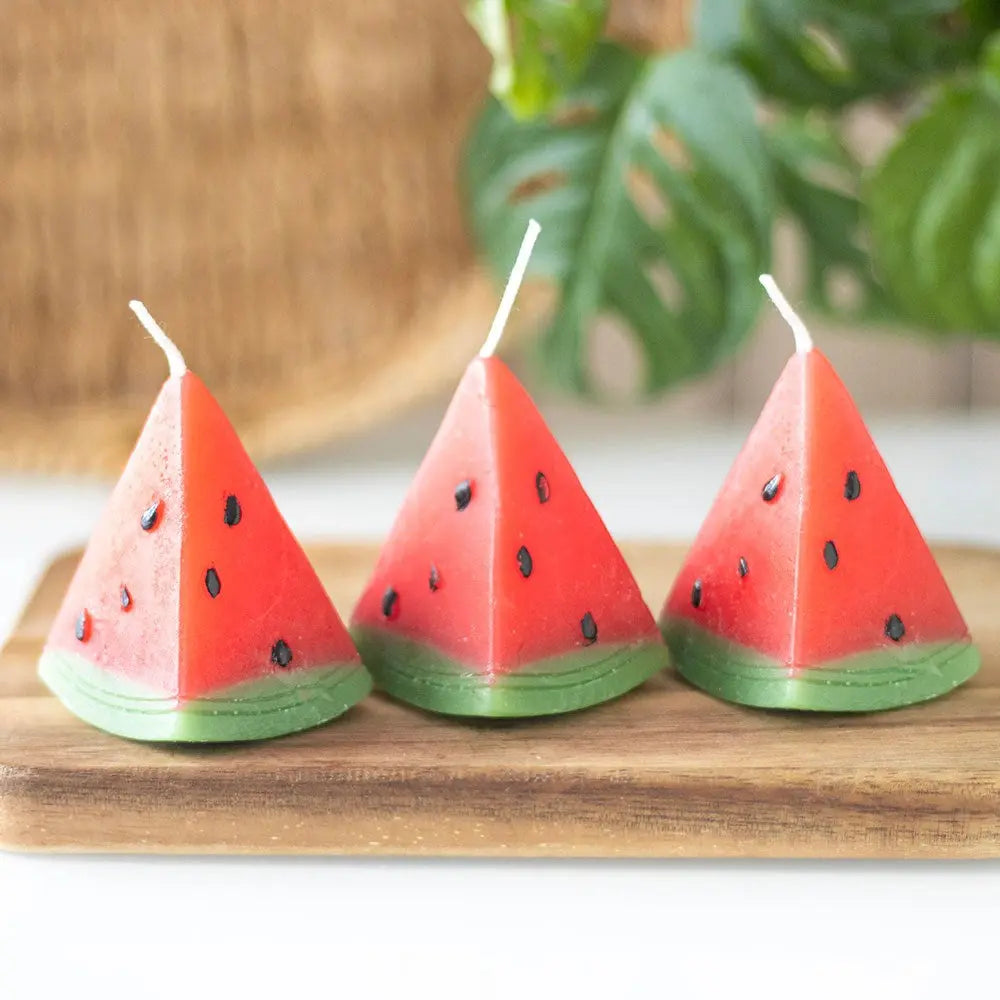 Watermelon Shaped Candles - Set of 3 Something Different