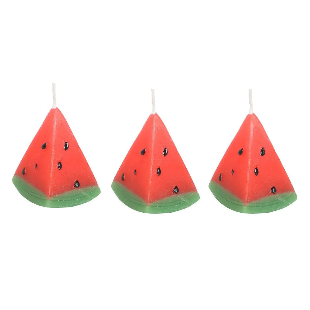 Watermelon Shaped Candles - Set of 3 Something Different