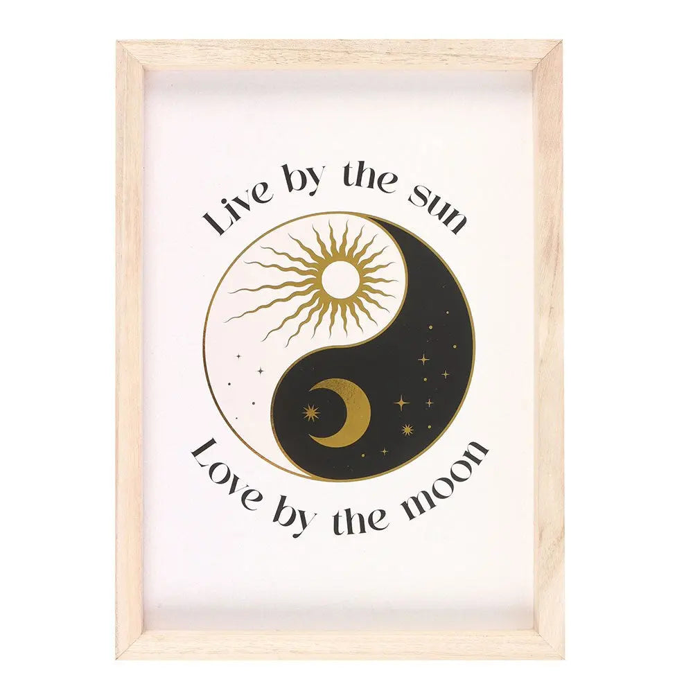 Yin Yang Framed Wall Art Print Powerfulhand.com