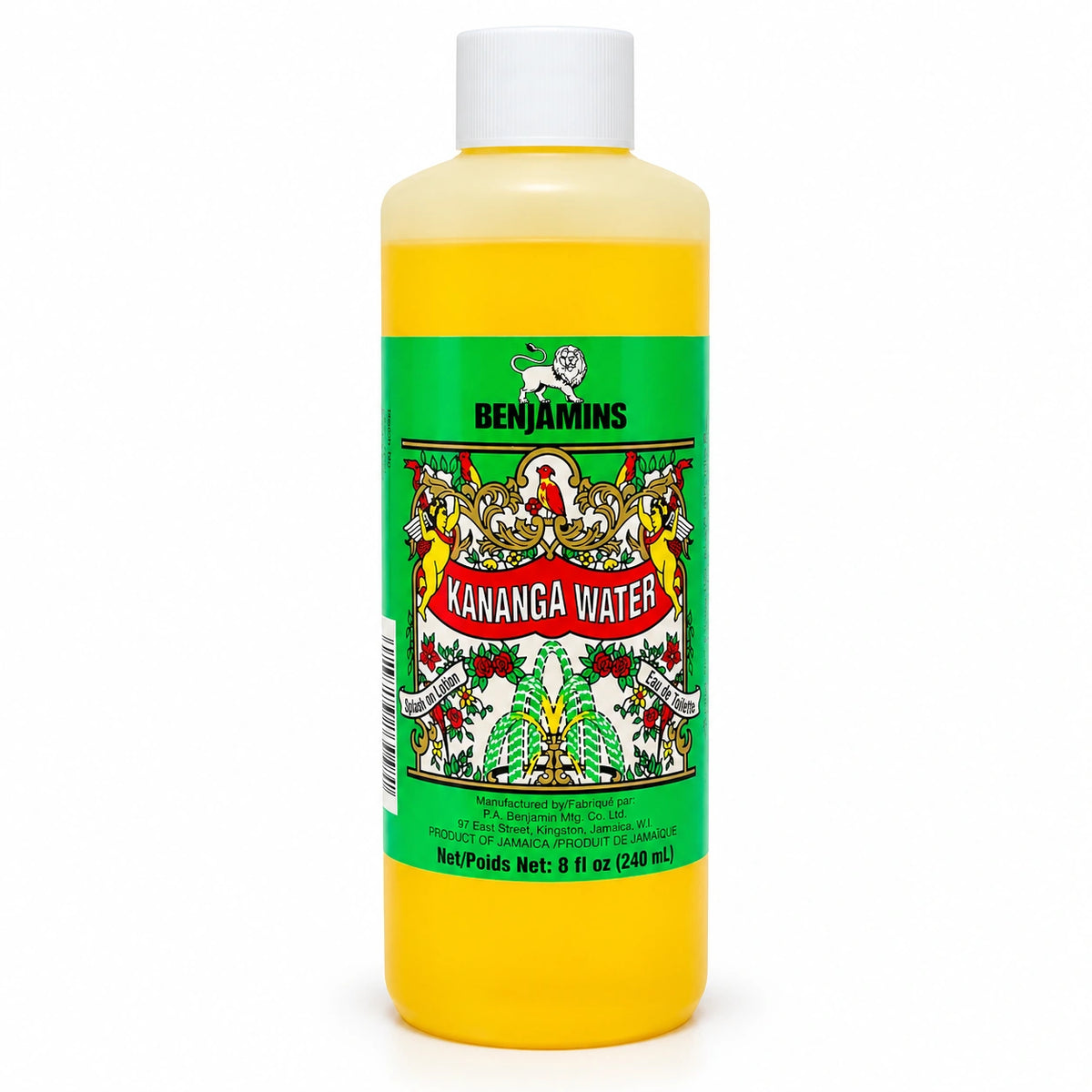 Benjamins Kananga Water 240ml bottle on a white background