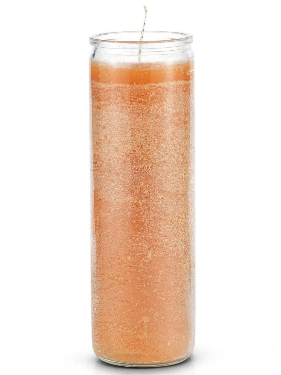 Vela de vidro simples dourada