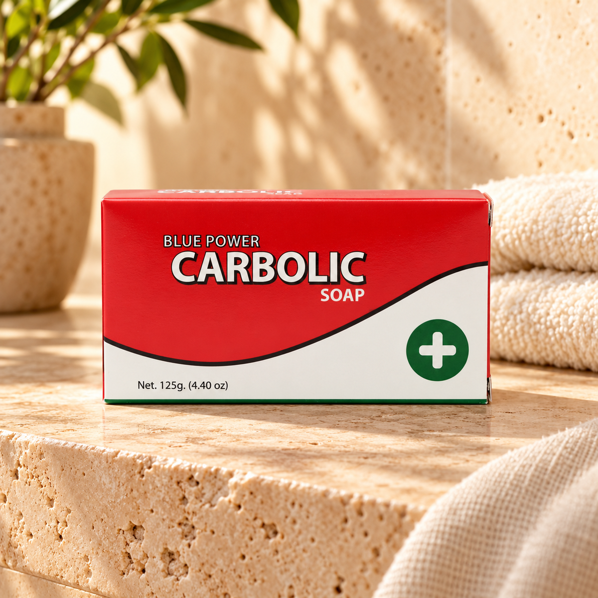 Blue Power Carbolic Soap 125g lifestyle photograph