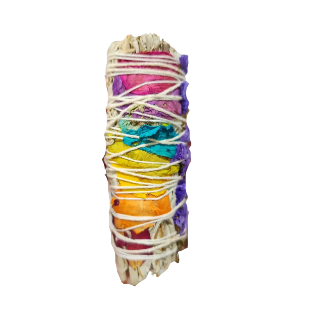 7 Chakra White Sage Smudge Stick (4") Powerfulhand.com