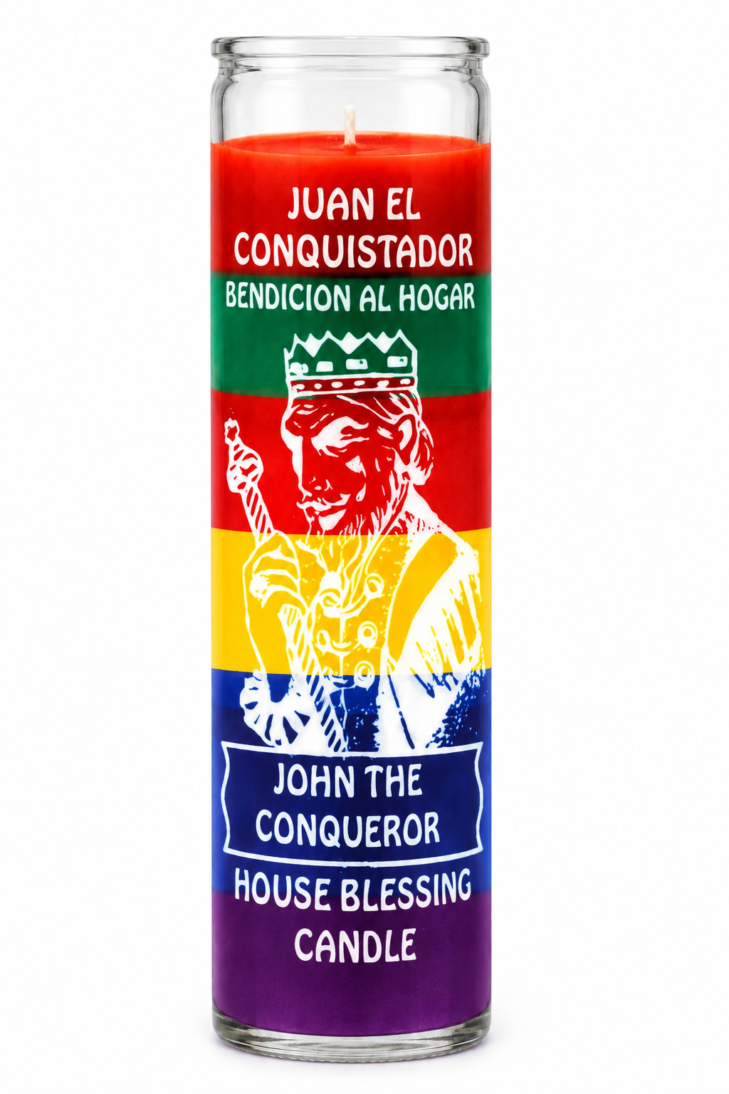 High John the Conqueror Candle — 7 Colours — white studio background