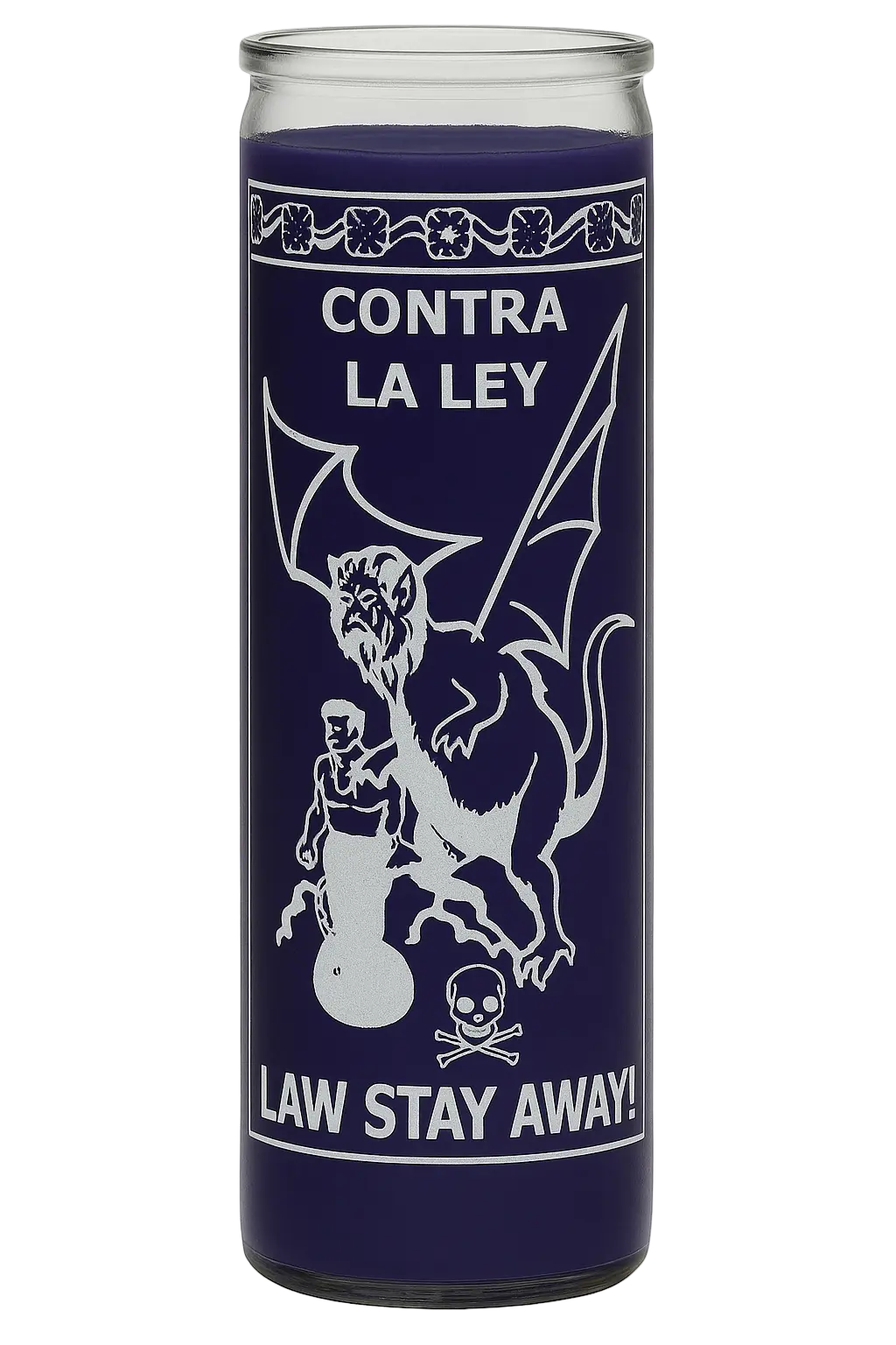 Law Stay Away Candle Powerfulhand.com