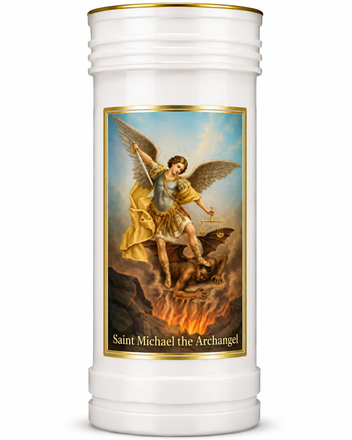 Saint Michael Pillar Candle CBC Distributors