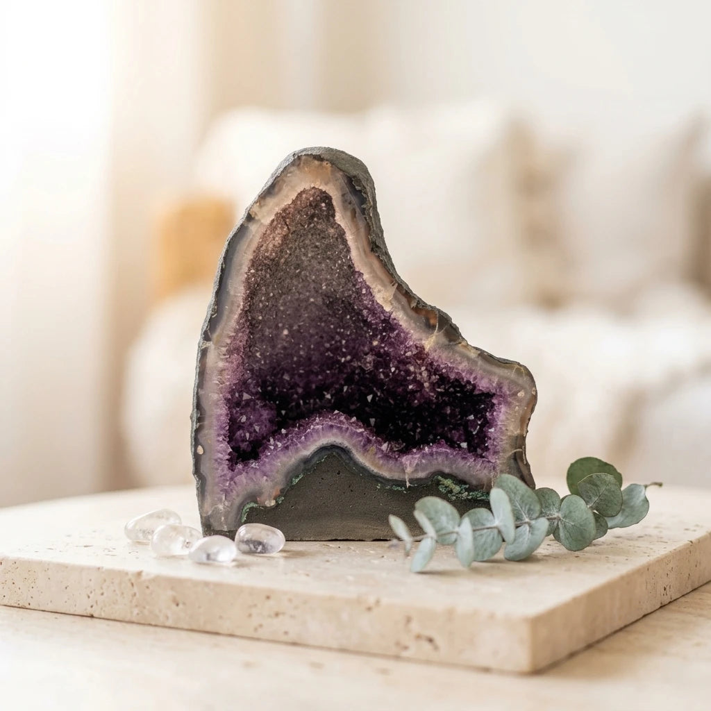 Amethyst Geode — Luxury Interior Context | Generated by Modelize