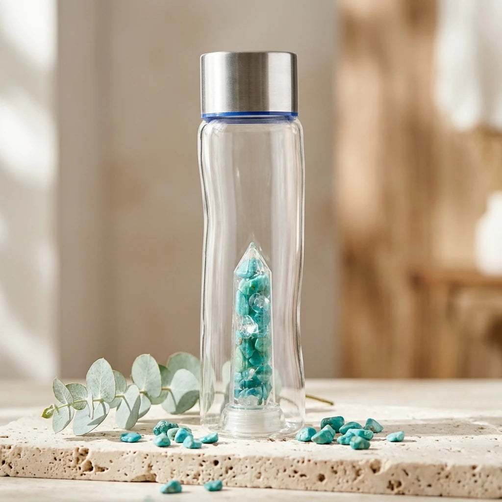 Crystal-infused water bottle — Wellness Lifestyle Scene | Generated by Modelize