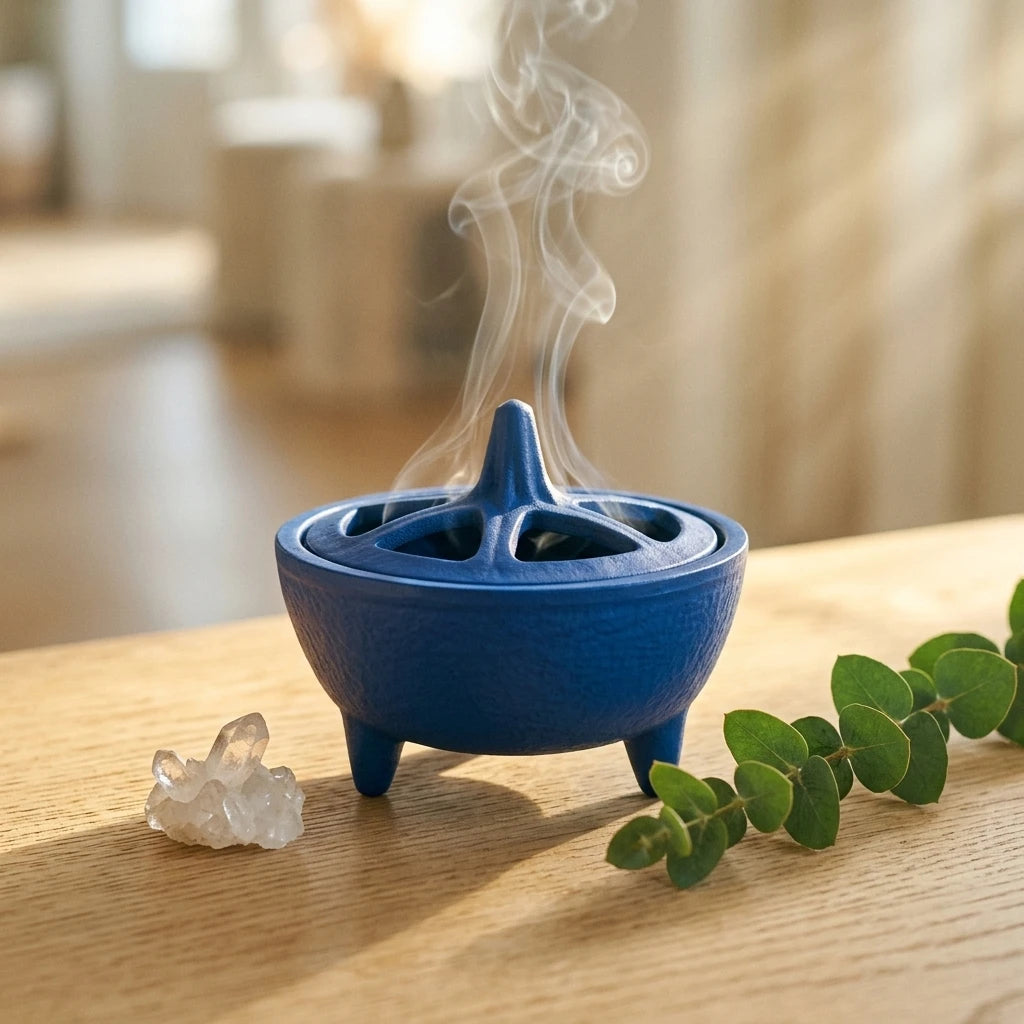 Cast iron incense burner — Morning Ritual Scene | Generated by Modelize
