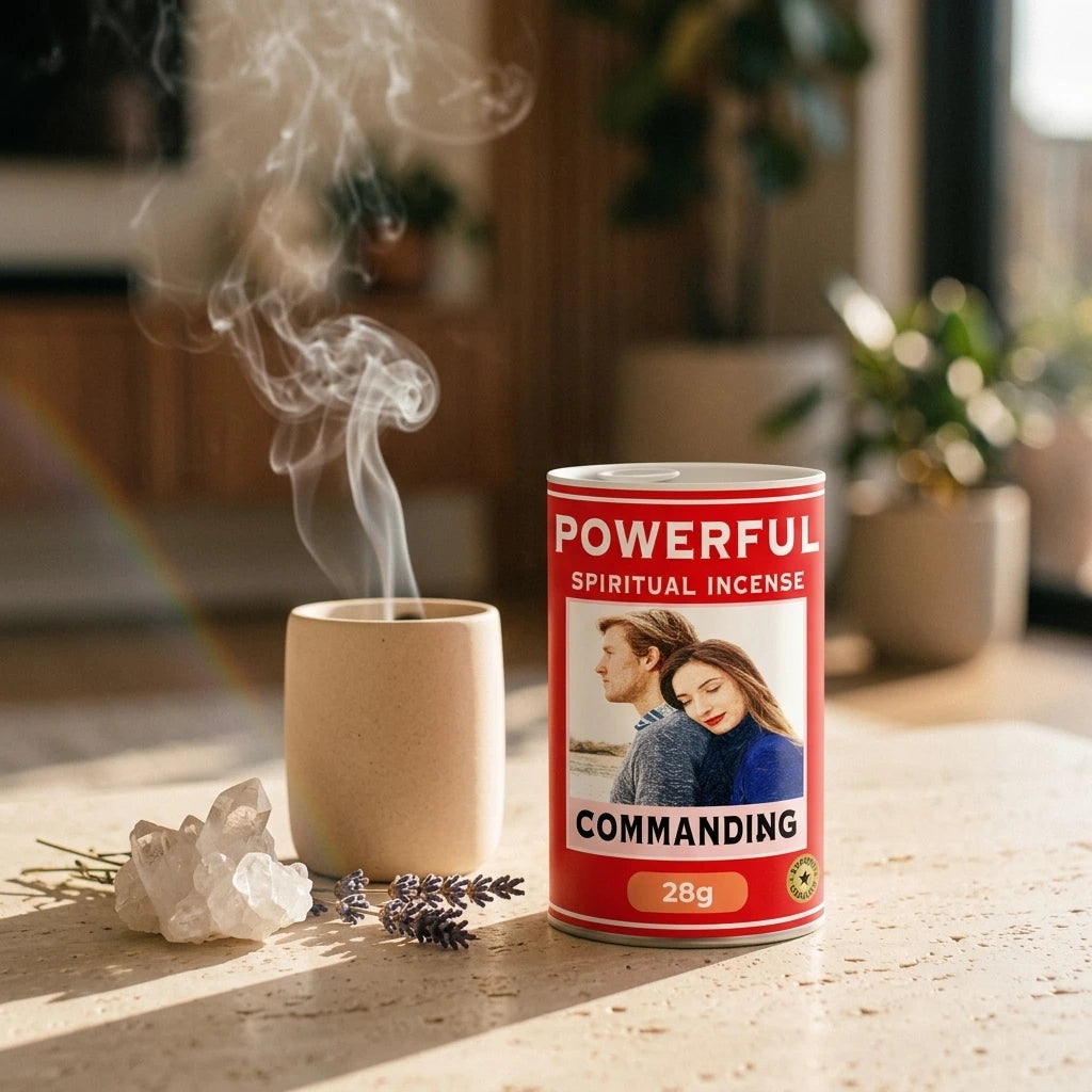 Spiritual incense powder canister — Cleansing Ritual Lifestyle | Generated by Modelize