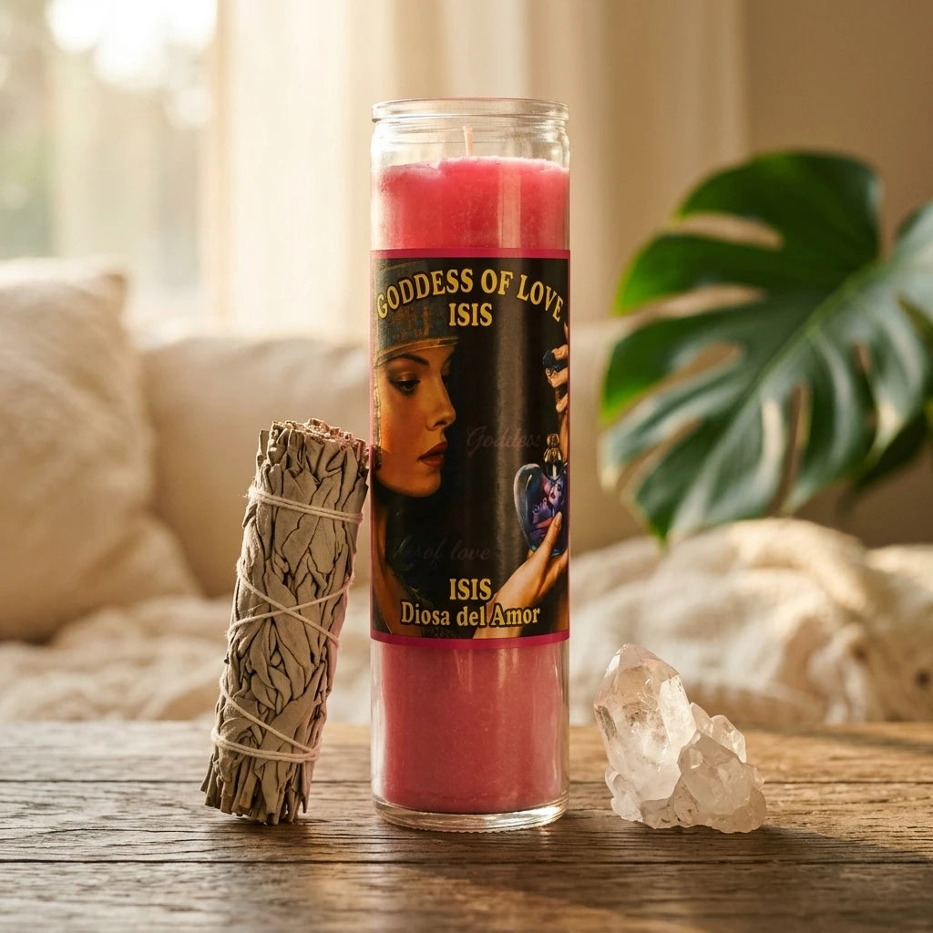 Tall cylindrical glass jar candle — Spiritual Altar Lifestyle | Generated by Modelize