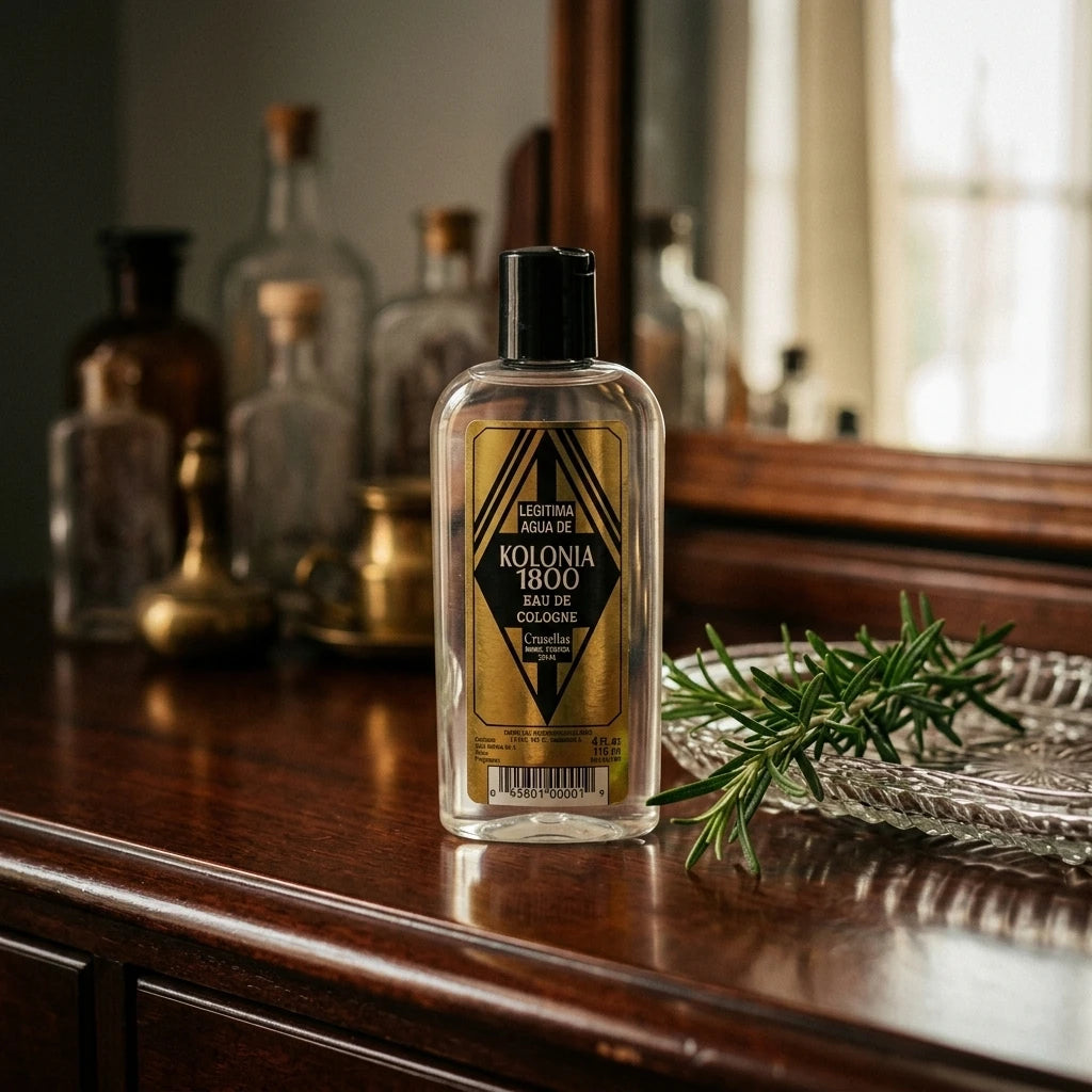 Eau de Cologne / Fragrance Bottle — Vintage Apothecary Lifestyle | Generated by Modelize