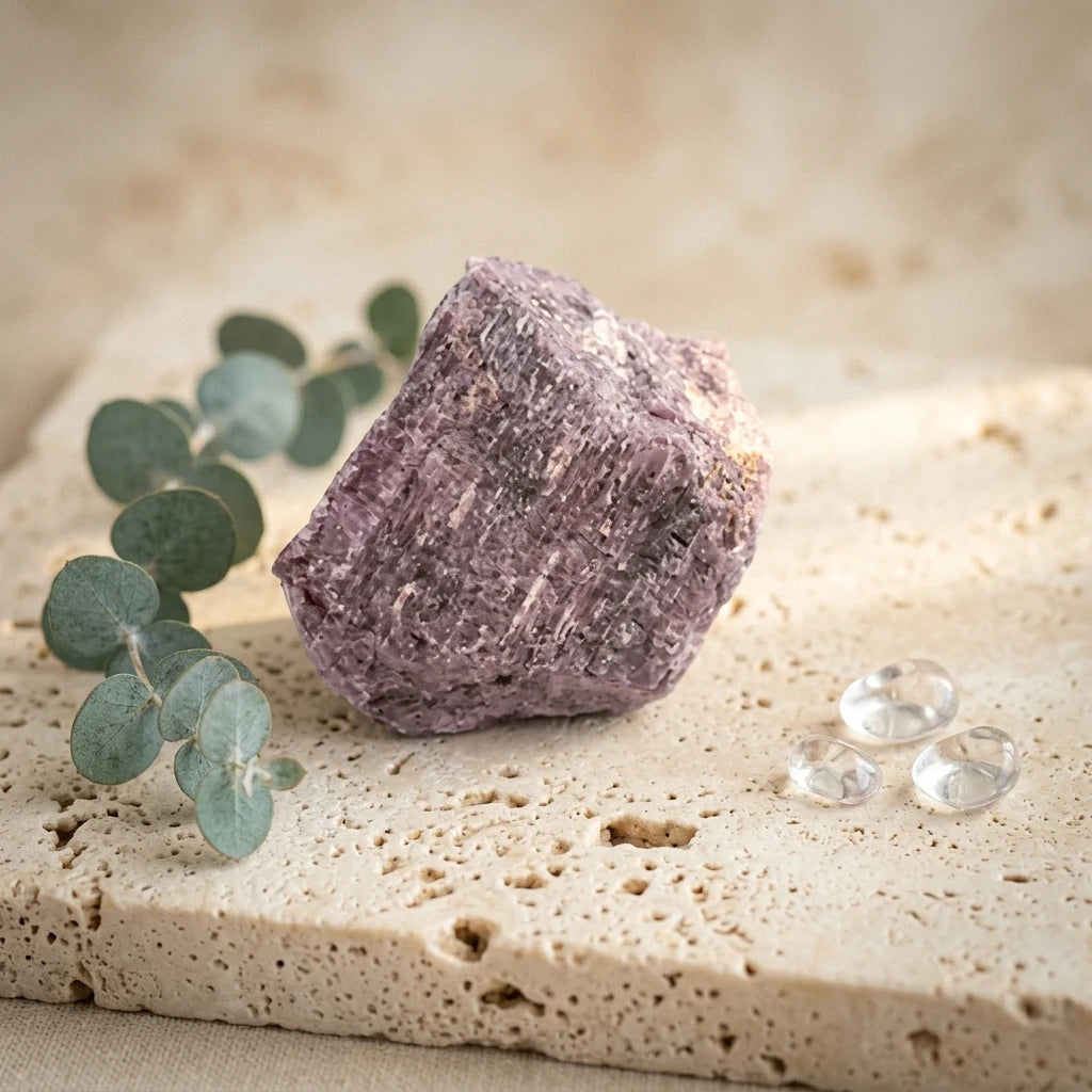 Raw Mineral Crystal — Wellness Lifestyle Scene | Generated by Modelize