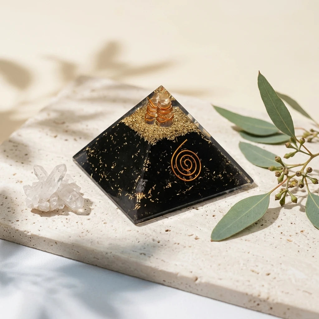 Orgonite Pyramid — wellness_lifestyle_scene | Generated by Modelize
