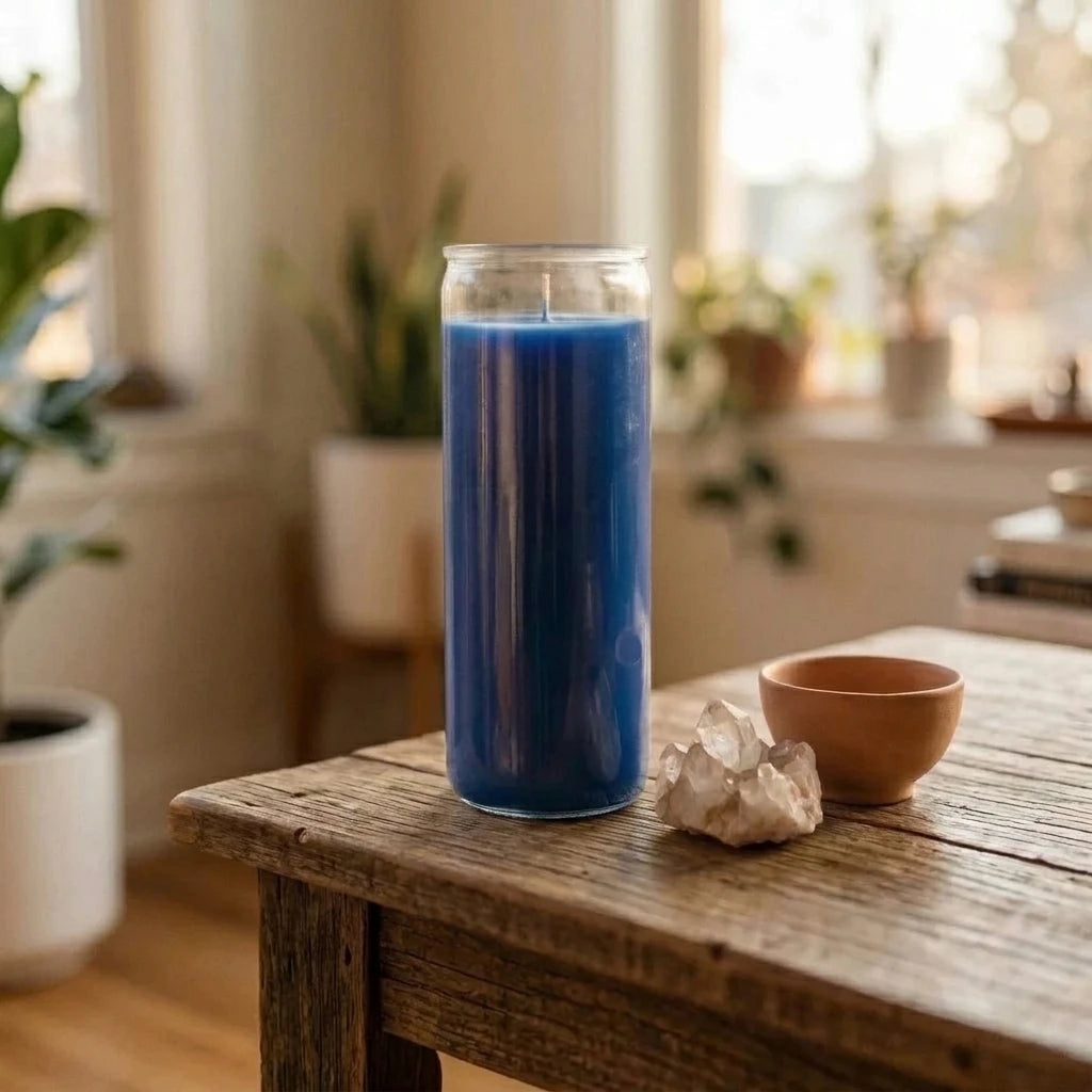 Blue 14 Day Plain Candle — Generated | Generated by Modelize