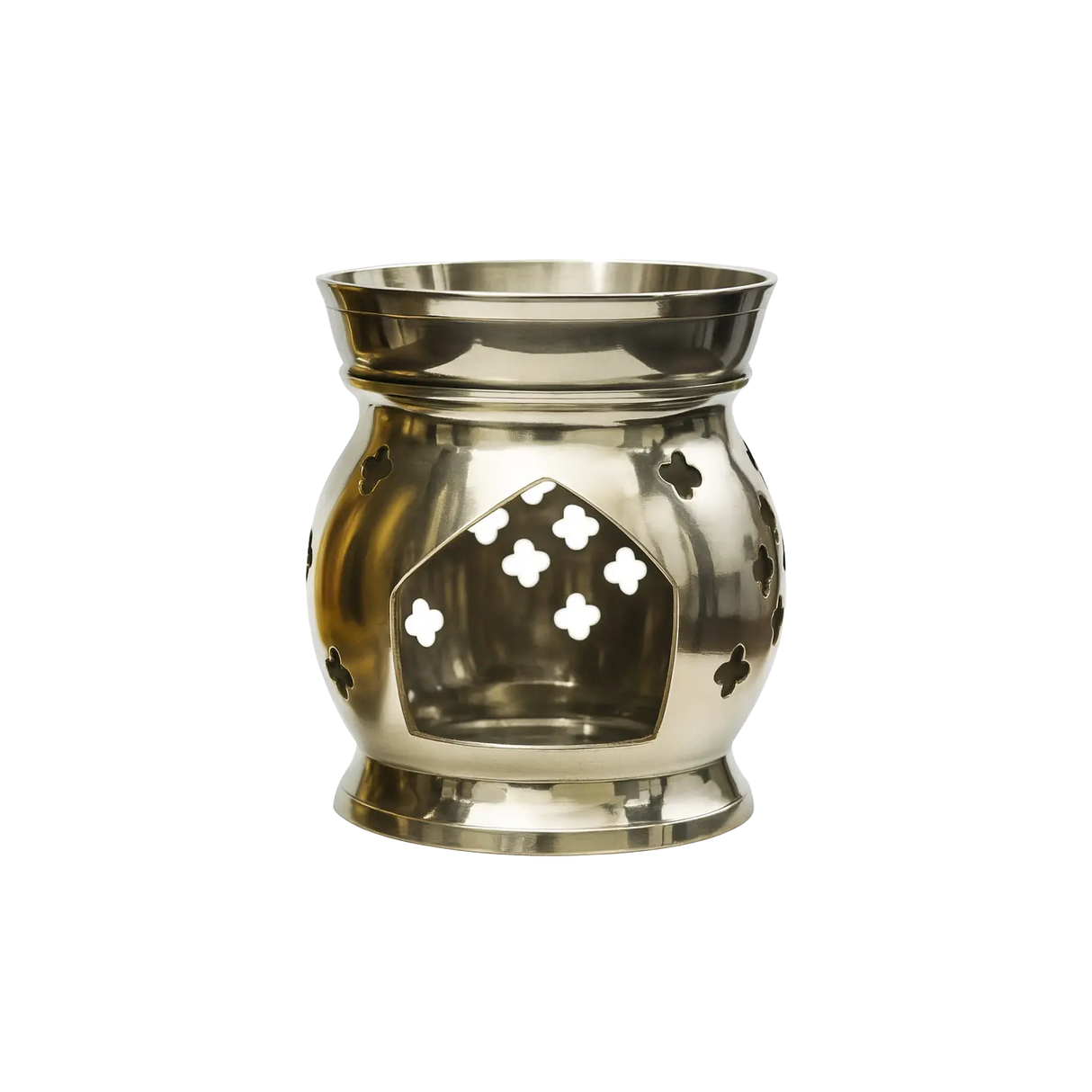 Brass Oil Burner with Decorative Cutouts Powerfulhand.com