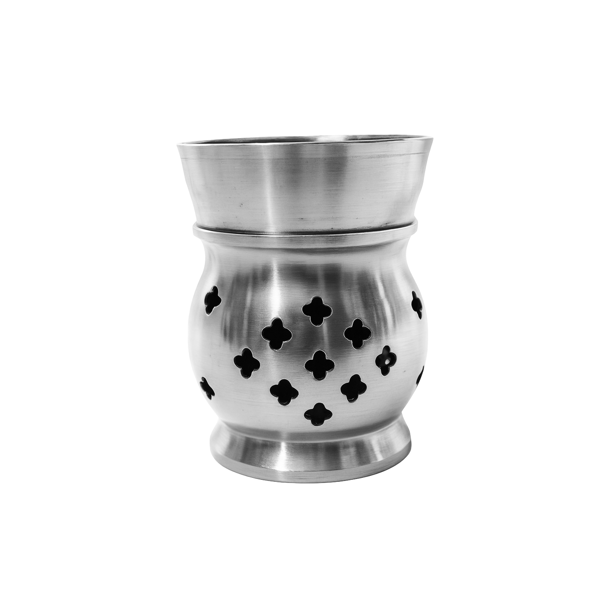 Brass Oil Burner with Decorative Cutouts