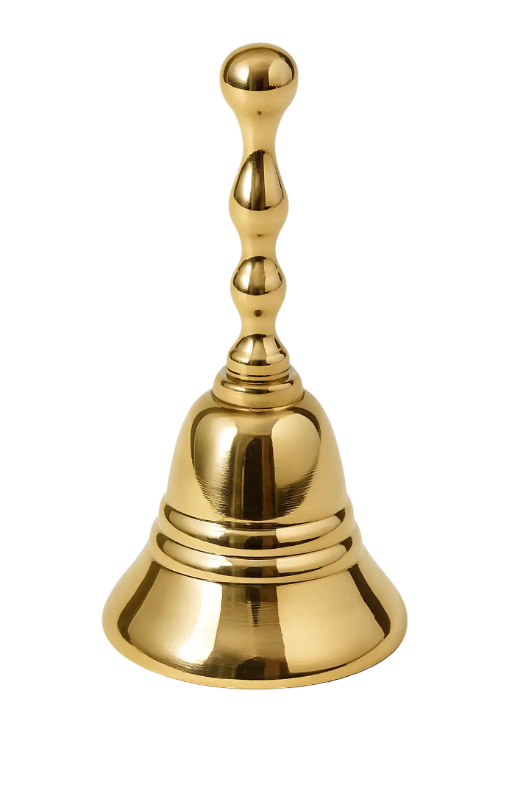 5 Inch Brass Hand Bell for Rituals, Meditation & Altar Use
