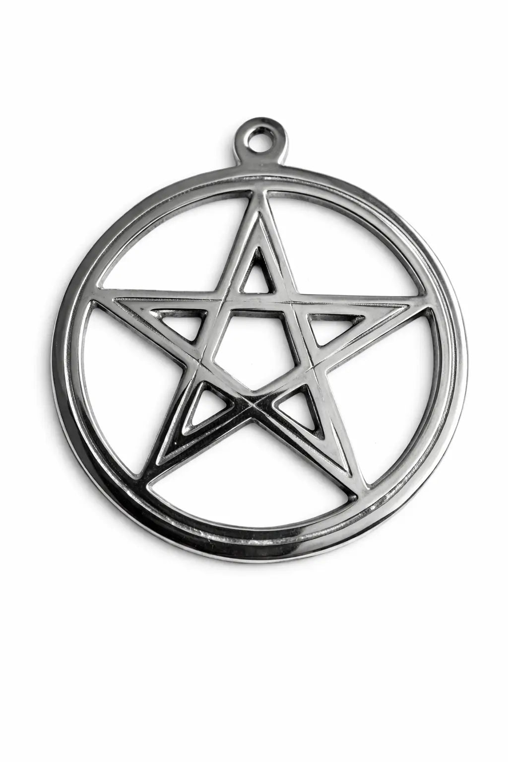Small Brass Hanging Pentagram Powerfulhand.com