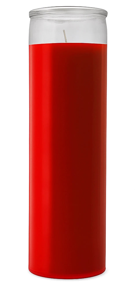 Bougie en verre orange