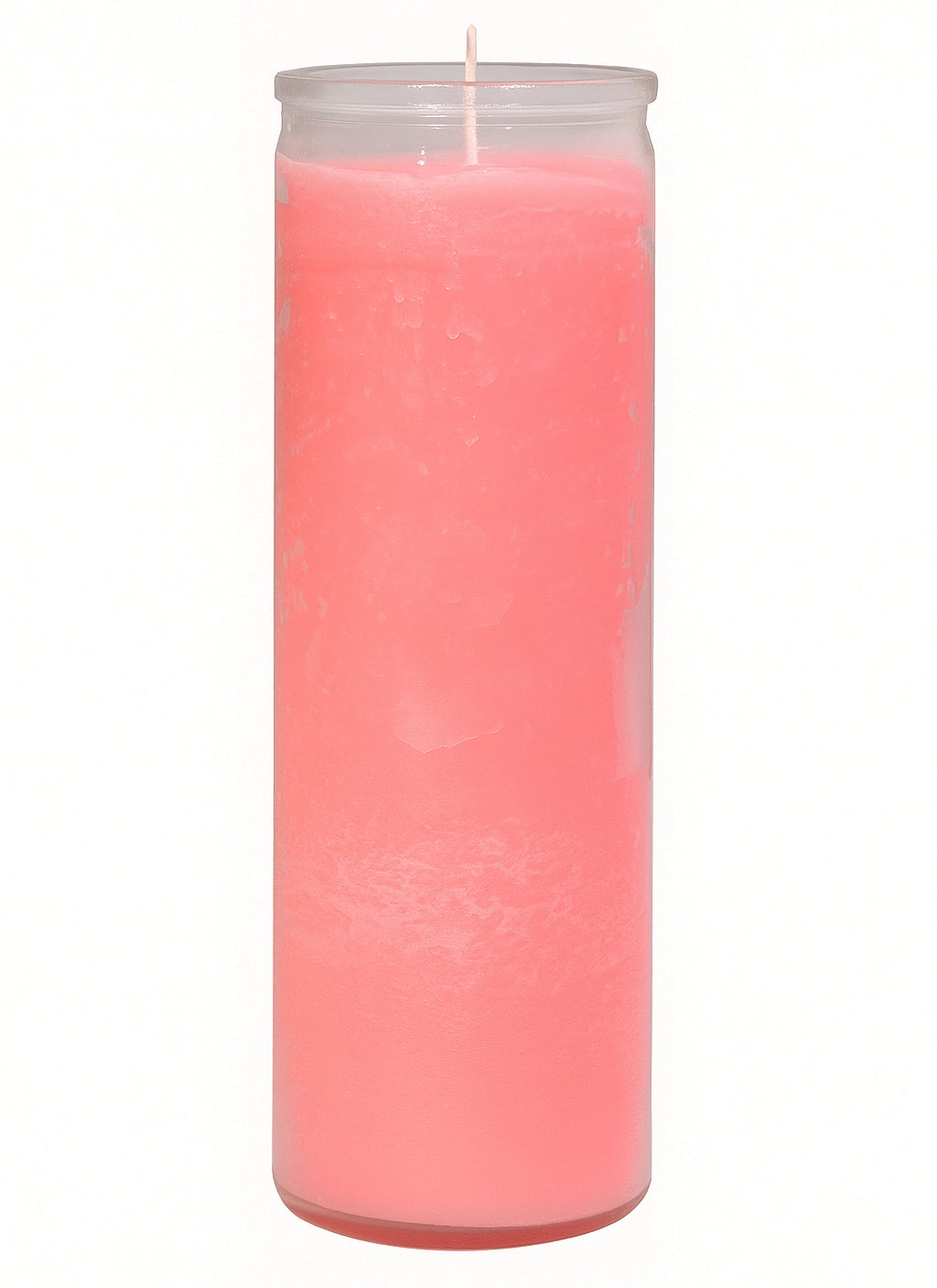 Vela de vidro lisa rosa