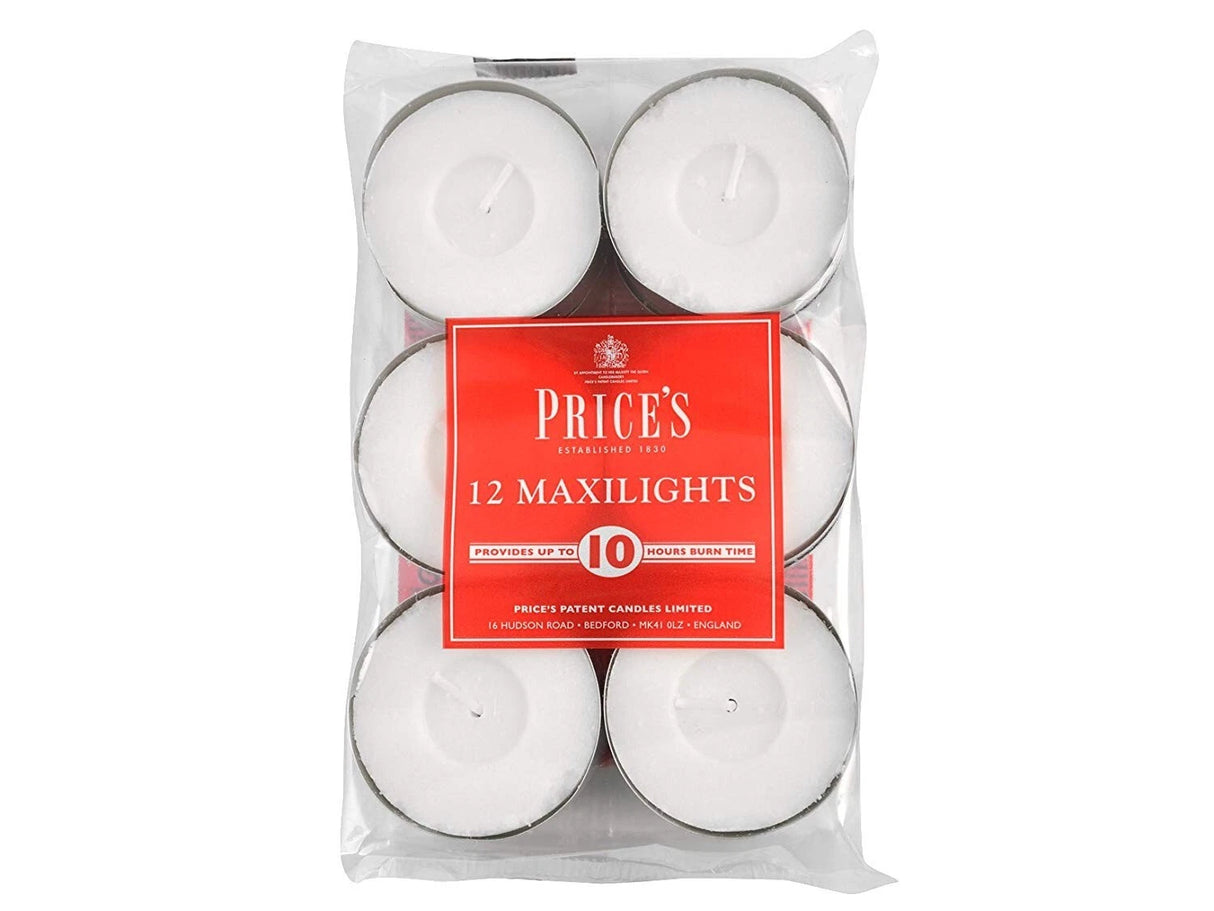 Prices Maxi Tea Light Candles (12 Pack)