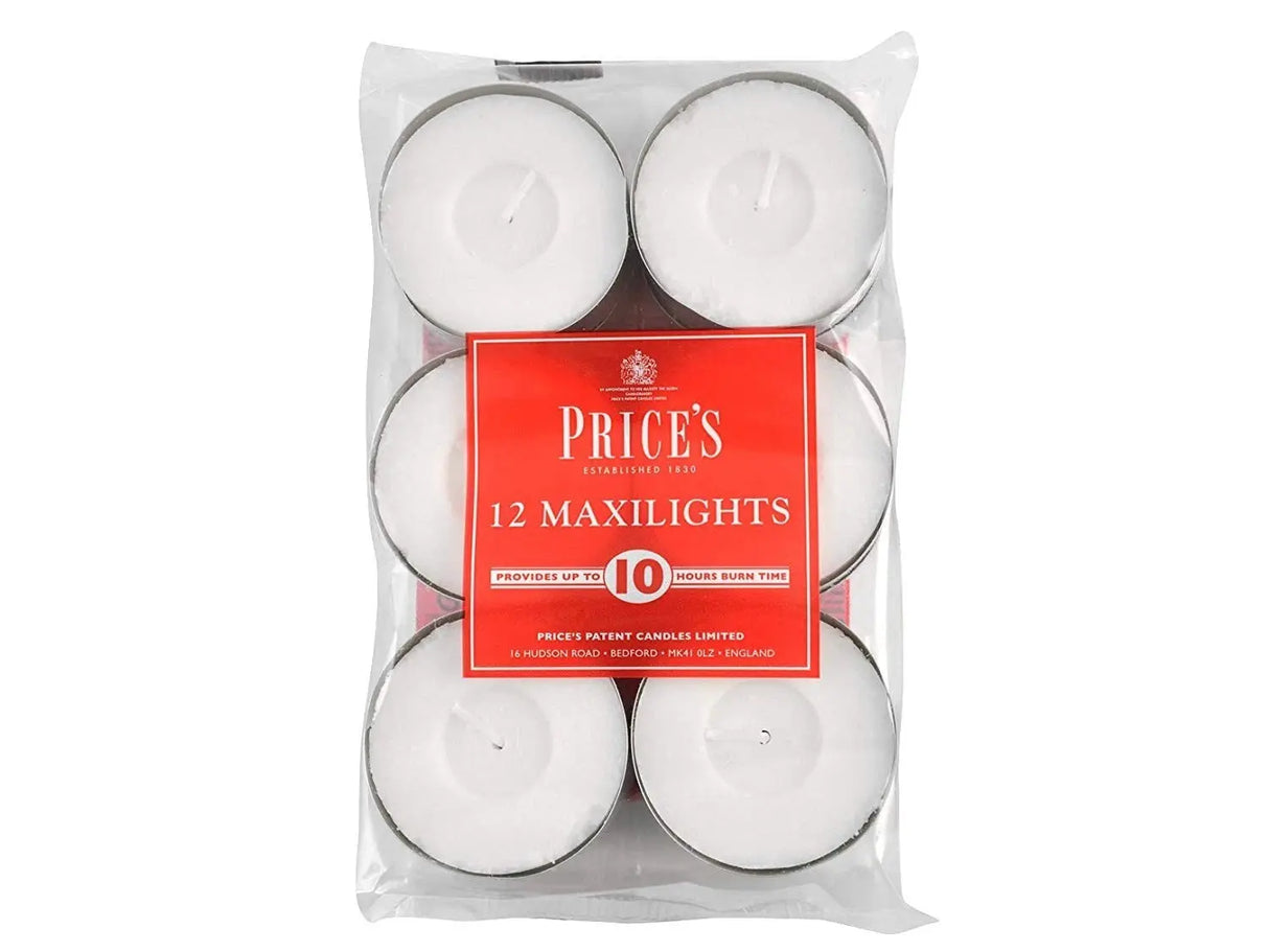 Prices Maxi Tea Light Candles (12 Pack) Prices