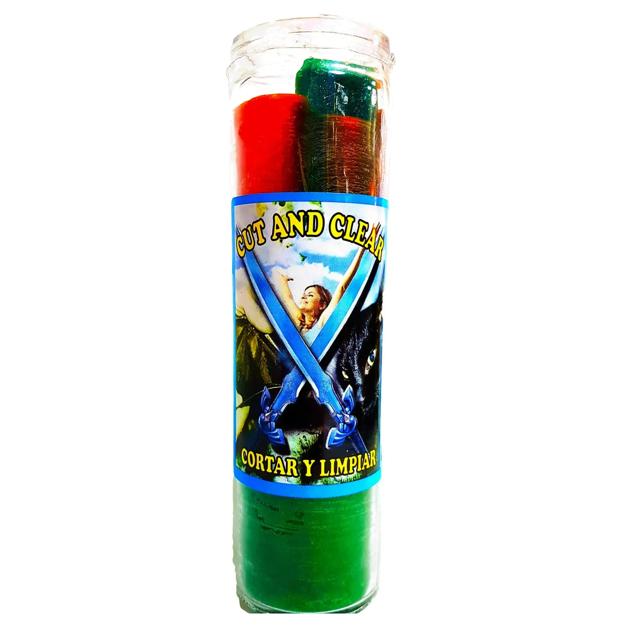 Cut & Clear Dressed Candle Powerfulhand.com