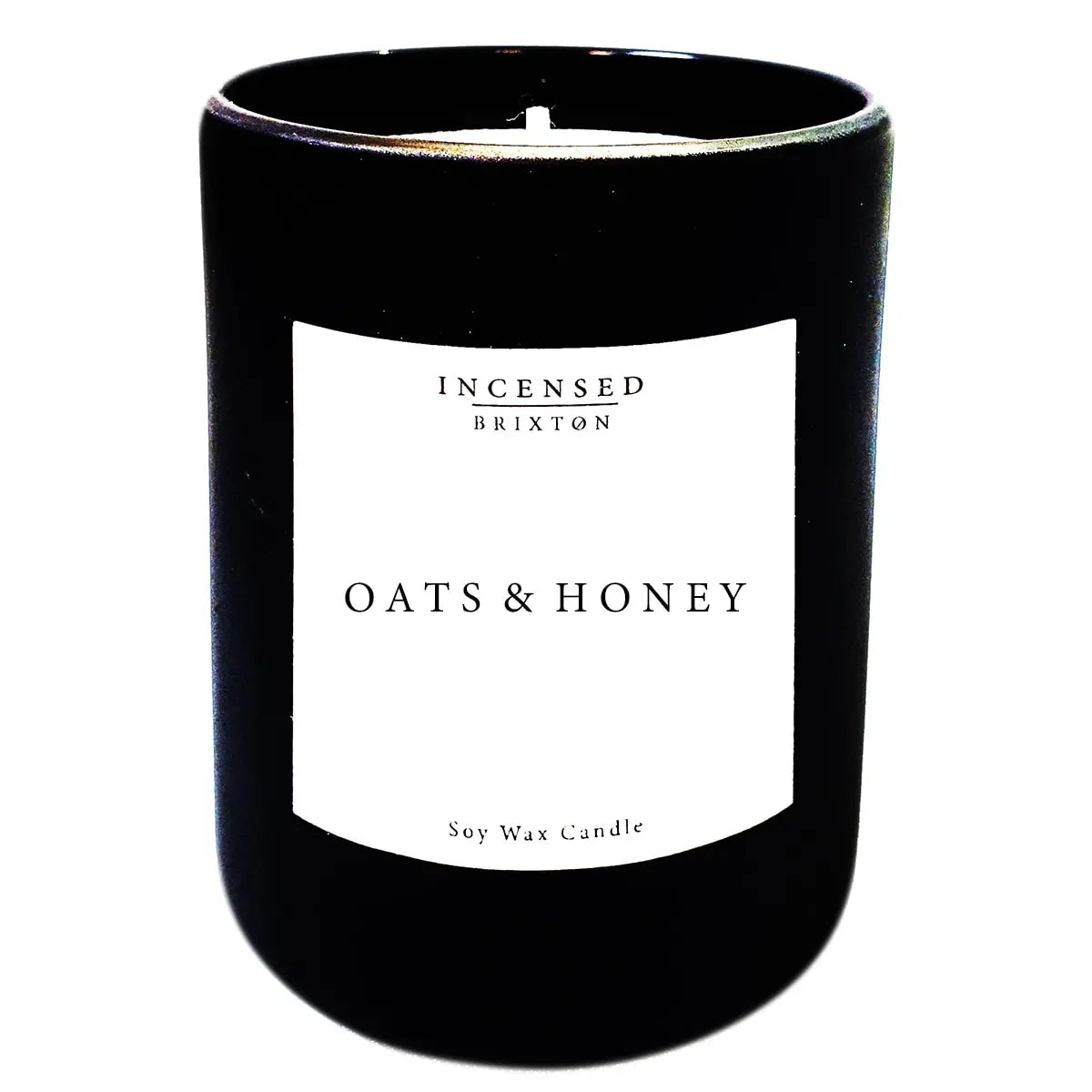 Oats & Honey Matte Black Candle Powerfulhand.com