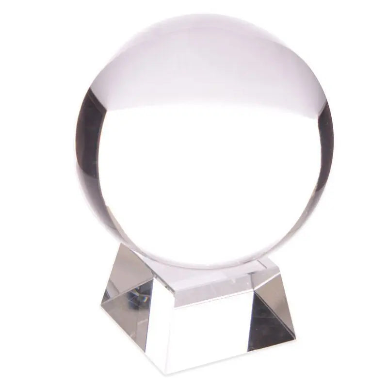 10cm Crystal Ball With Base Powerfulhand.com