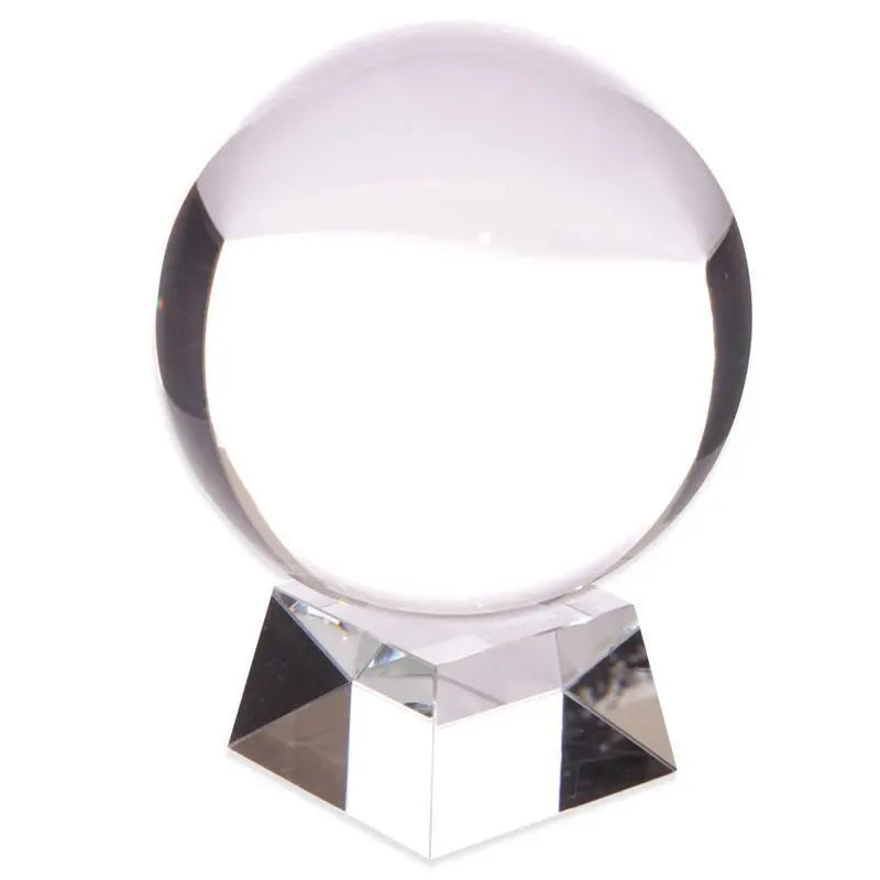 14cm Crystal Ball with Base Powerfulhand.com