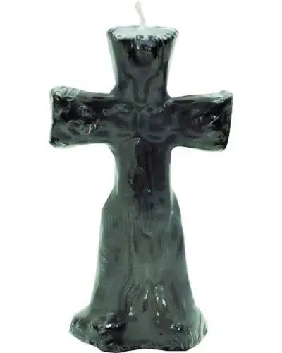 Black Crucifix Altar Ritual Image Candle Powerfulhand.com