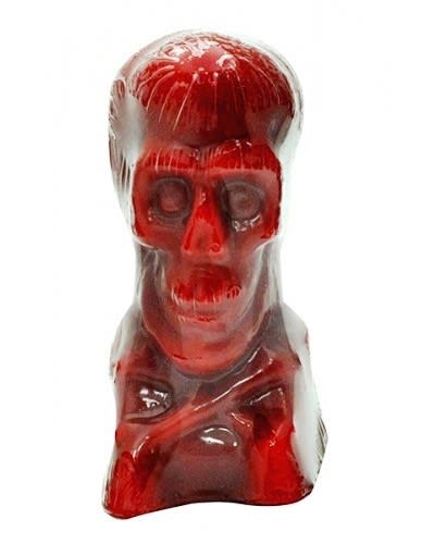 Red Skull Image Candle