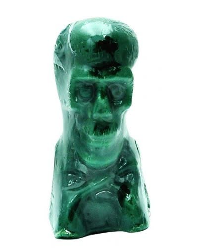 Green Skull Image Candle
