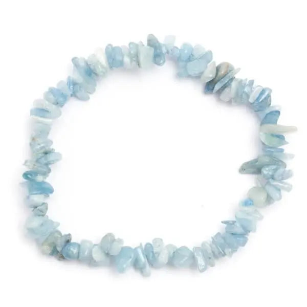 Aquamarine Chip Bracelet Powerfulhand.com