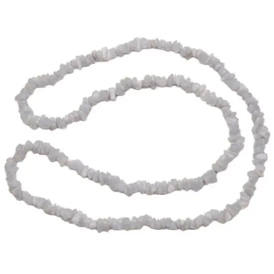 Blue Lace Agate Chip Necklace Powerfulhand.com