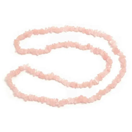 Rose Quartz Chip Necklace Powerfulhand.com