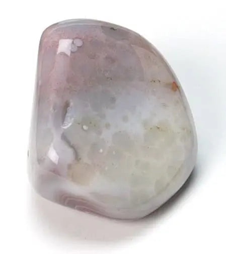 Grey Pink Agate Tumbled Stone Powerfulhand.com