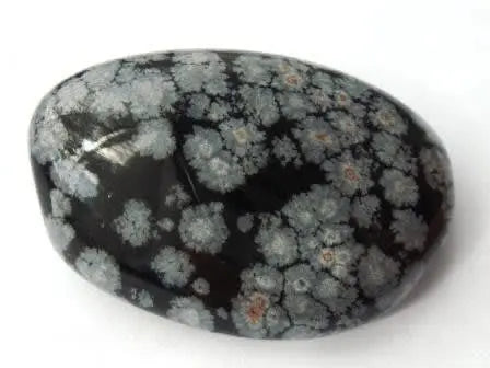 Snowflake Obsidian Tumbled Stone Powerfulhand.com