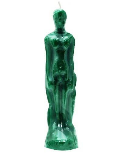 Green Male Image Candle