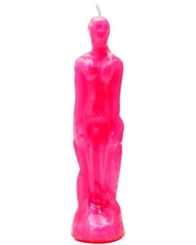 Pink Male Image Candle