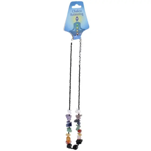 Crystal & Seed Bead Chakra Necklace Powerfulhand.com