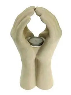 Praying Hands Tealight Holder Powerfulhand.com
