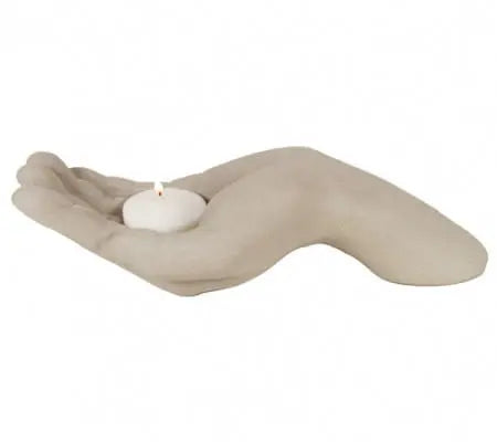 Open Hand Tealight Holder Powerfulhand.com