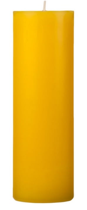 Vela Pilar Amarela (2x6")