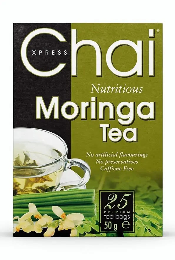 Nutritious Moringa Tea by Chai Xpress Powerfulhand.com
