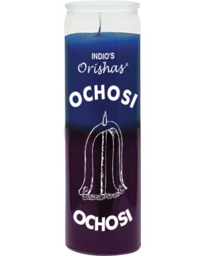 Vela Orisha Ochosi Roxa e Azul