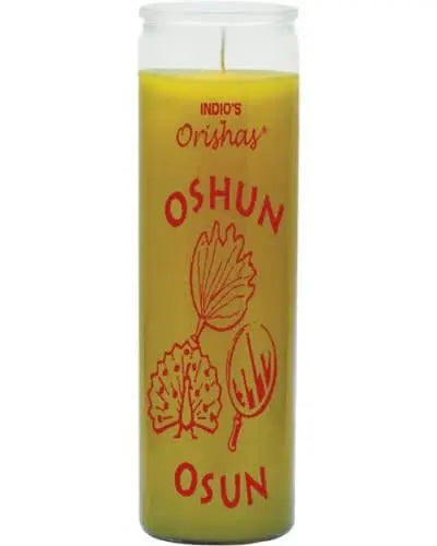 Oshun Yellow Orisha Candle Powerfulhand.com