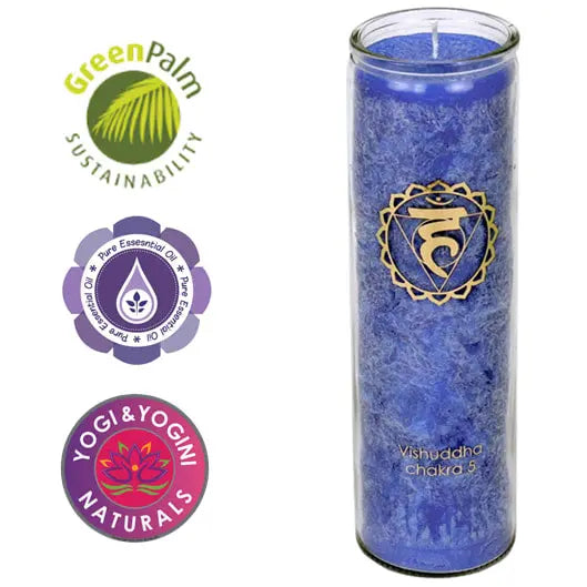 5th Chakra Aroma Candle Powerfulhand.com