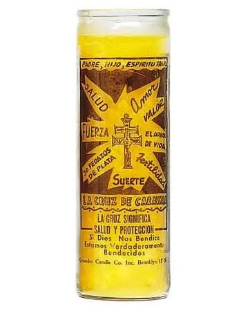 Cross of Caravaca Crusader Candle Powerfulhand.com